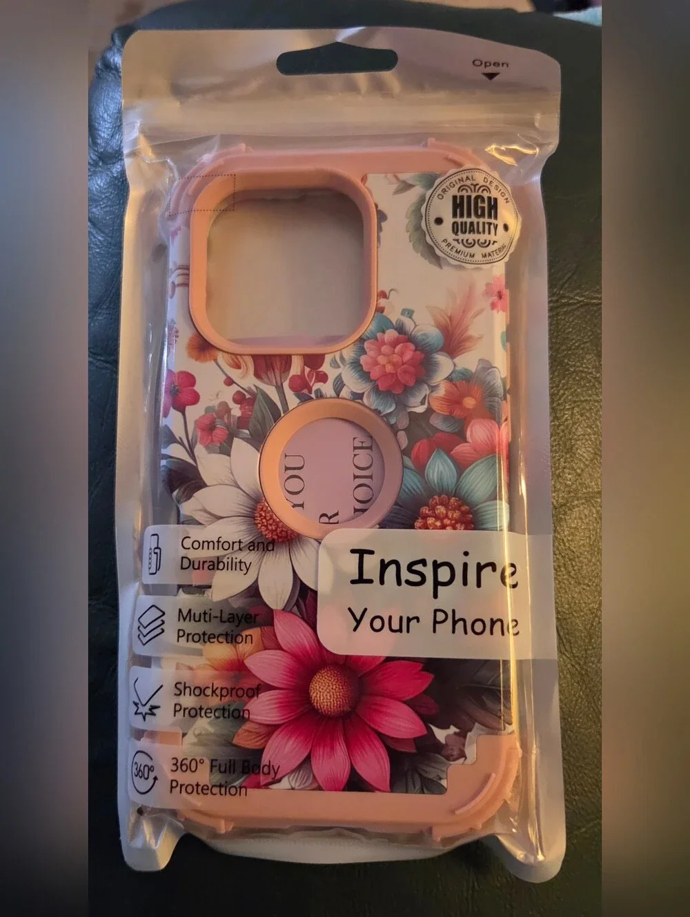 New Floral Inspire Your Phone Case for iPhone 16 Pro 360° Full Body Protection